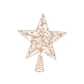 Lumineo BO Micro-Led Star Tree Topper 25cm - Gold/Warm White
